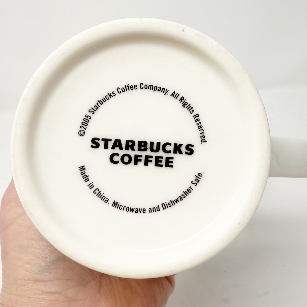 Starbucks 2005 Art Deco Gray Blue Pastel Curve 12 oz Coffee Mugs‎ - Picture 7 of 9
